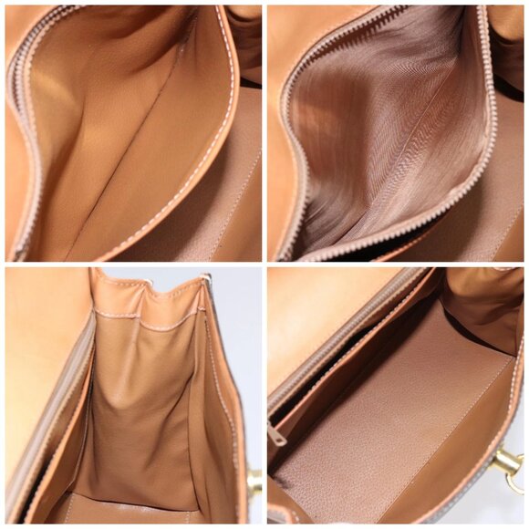 CELINE Macadam Canvas Hand Bag PVC Brown Gold Auth - Picture 14 of 16